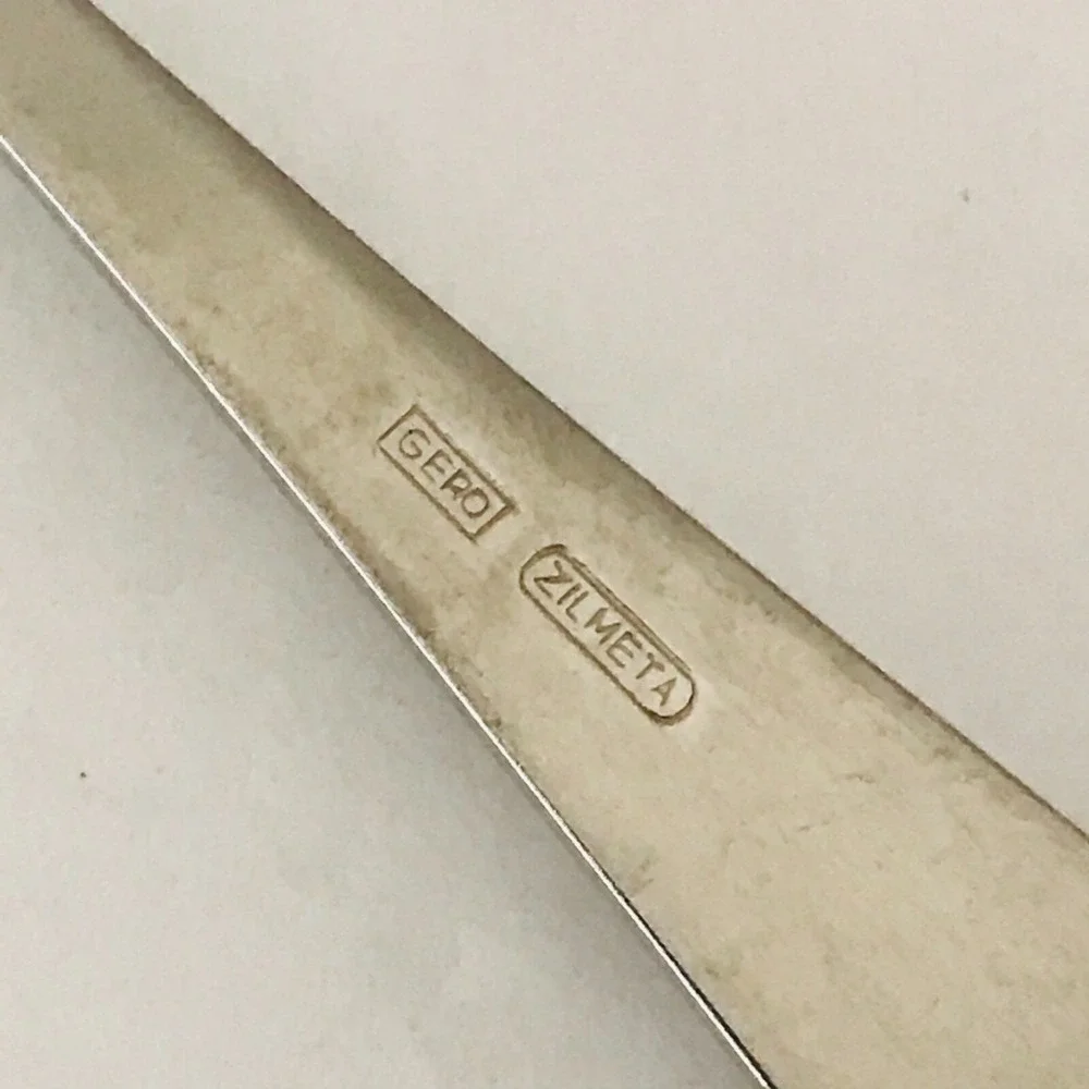 Gero Zilmeta Childs Spoon Silver Engraved RL‎ Crown 4 1/2